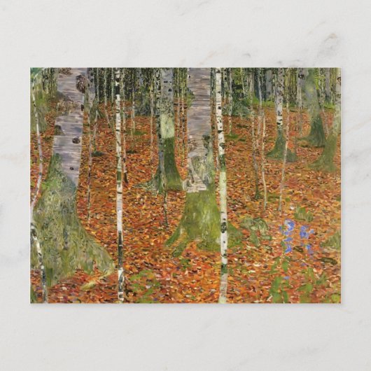 グスタフ・クリムト - 白樺の木のある農家 ポストカード (正面)