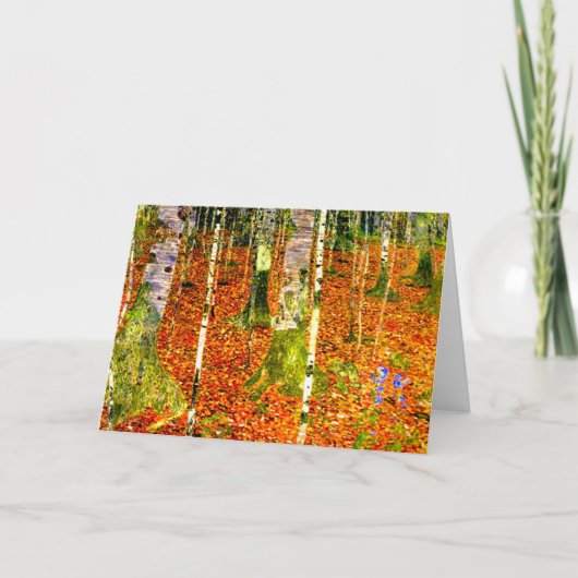 グスタフ・クリムト　白樺の木 招待状 (正面)