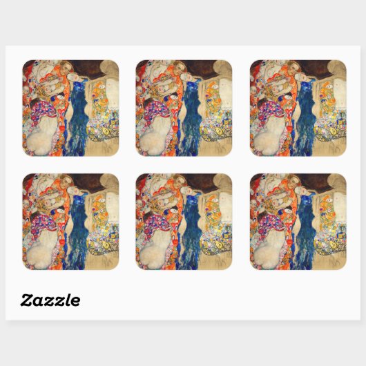 グスタフ・クリムト - 花嫁 (未完成) スクエアシール (シート)