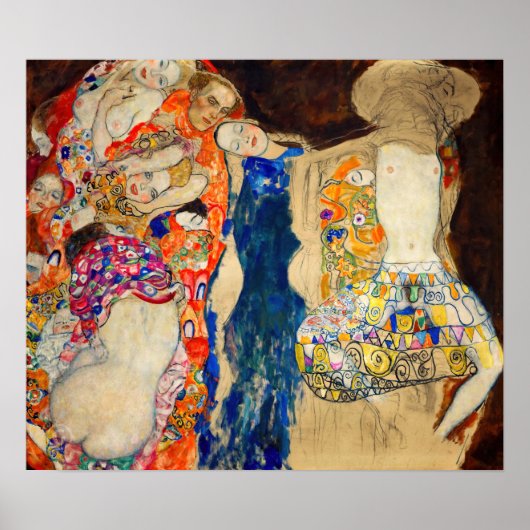 グスタフ・クリムト - 花嫁 (未完成) ポスター (正面)