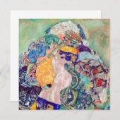 グスタフ・クリムト - 赤ちゃん / 揺りかご サンキューカード (正面/裏面)