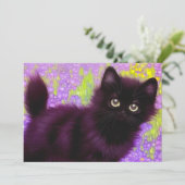 グスタフ・クリムト 黒い子猫 招待状 (スタンド正面)