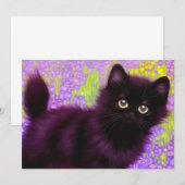 グスタフ・クリムト 黒い子猫 招待状 (正面/裏面)
