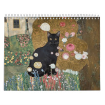 グスタフ・クリムト 黒猫の花園、猫アート