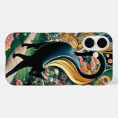 グスタフ・クリムト 黒猫の花園、猫アート Case-Mate iPhoneケース (裏面 (横))