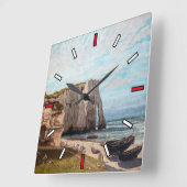 グスタフ·コーベット-嵐の後のエトレタットの崖 スクエア壁時計 (傾斜)
