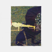 グスタフ・ゴールデンナイトクリムト フリースブランケット (正面)