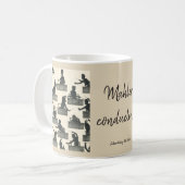 グスタフ・マーラーのクラシカルな行なうシルエット コーヒーマグカップ (正面左)