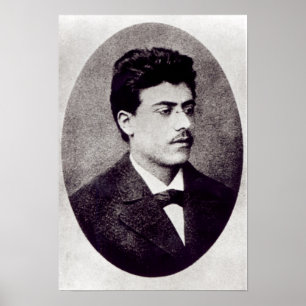 グスタフ・マーラー1878年のポートレート ポスター