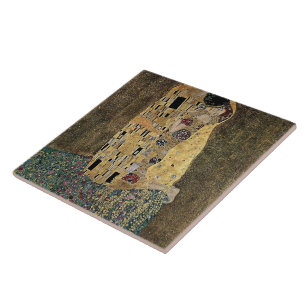 グスタフKlimtのキス(1908年頃) タイル