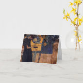 グスタフKllimtのハープ音楽メッセージカード カード (黄色い花)