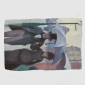 グスタヴカイレボッテ – パリ通り; Rainy Day ゴルフタオル (横)