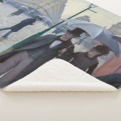 グスタヴカイレボッテ – パリ通り; Rainy Day シェルパブランケット (3/4)