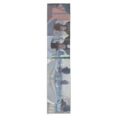 グスタヴカイレボッテ – パリ通り; Rainy Day ショートテーブルランナー (正面)