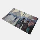 グスタヴカイレボッテ – パリ通り; Rainy Day ドアマット (アングル)