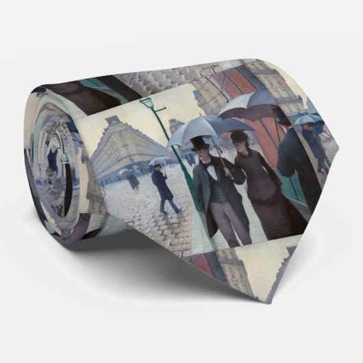 グスタヴカイレボッテ – パリ通り; Rainy Day ネクタイ (ロール)