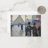 グスタヴカイレボッテ – パリ通り; Rainy Day ノートカード (正面/裏面インサイチュ)