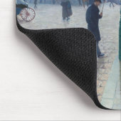 グスタヴカイレボッテ – パリ通り; Rainy Day マウスパッド (コーナー)