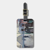 グスタヴカイレボッテ – パリ通り; Rainy Day ラゲッジタグ (正面縦)