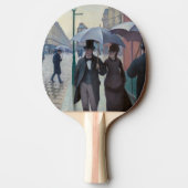 グスタヴカイレボッテ – パリ通り; Rainy Day 卓球ラケット (裏面)