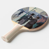グスタヴカイレボッテ – パリ通り; Rainy Day 卓球ラケット (正面アングル)