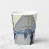 グスタヴカイレボッテ – パリ通り; Rainy Day 紙コップ (正面)