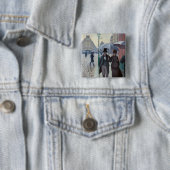 グスタヴカイレボッテ – パリ通り; Rainy Day 缶バッジ (インサイチュ)