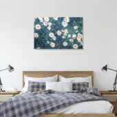 グスタヴカイレボッテ – ベッド・オブ・デイジー、詳細 キャンバスプリント (インサイチュ (寝室))