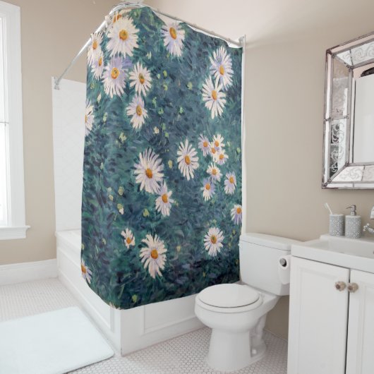 グスタヴカイレボッテ – ベッド・オブ・デイジー、詳細 シャワーカーテン (インサイチュ)