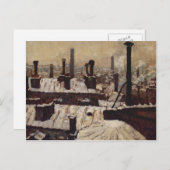 グスタヴカイレボッテ – 雪の下の屋根，パリ ポストカード (正面/裏面)