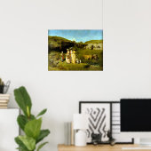 グスタヴコートベットヤングレディースオブザビレッジ ポスター (ホームオフィス)