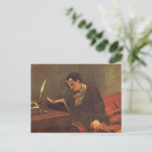 グスタヴコートベット – シャルル・ボードレールポートレート ポストカード (スタンド正面)