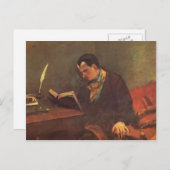 グスタヴコートベット – シャルル・ボードレールポートレート ポストカード (正面/裏面)