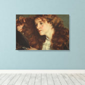 グスタヴコートベット – ジョー、美しいアイルランドの少女 キャンバスプリント (インサイチュ (ウッドフロア))