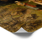 グスタヴコートベット – 村の若い女性 ポスター (角)