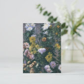 グスターブカイレボッテ – 白と黄色の菊 ポストカード (スタンド正面)