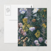 グスターブカイレボッテ – 白と黄色の菊 ポストカード (正面/裏面)