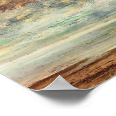 グスターブクールベットザビーチサンセット ポスター (角)