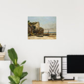 グスターブクールベット – ノルマンディビーチ ポスター (ホームオフィス)