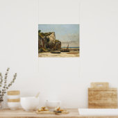 グスターブクールベット – ノルマンディビーチ ポスター (キッチン)