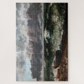 グスターブクールベット – 嵐の海/波 ジグソーパズル (縦)