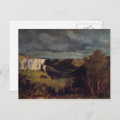 グスターブクールベット – Stormy WeatherのLoueの谷 ポストカード (正面/裏面)