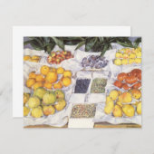 グスターヴ・カイユボットによる果物スタンド、ヴィンテージアート (正面/裏面)