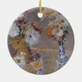 グスターヴ・カイユボットによる菊 セラミックオーナメント (裏面)