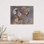 グスターヴ・カイユボットによる菊 ポスター (キッチン)