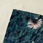 グスターヴ・カイユボット - ダリアの花壇、詳細 ビーチタオル (インサイチュ)