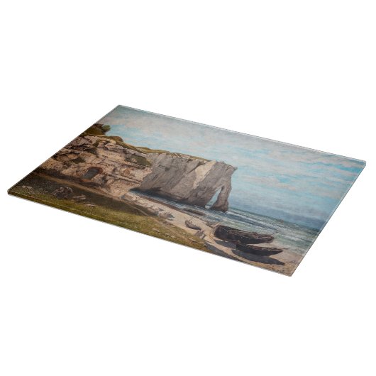 グスターヴ・クールベ - エトルタの嵐後の崖 カッティングボード (角)