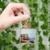 グスターヴ・クールベ - エトルタの嵐後の崖 キーホルダー (手)