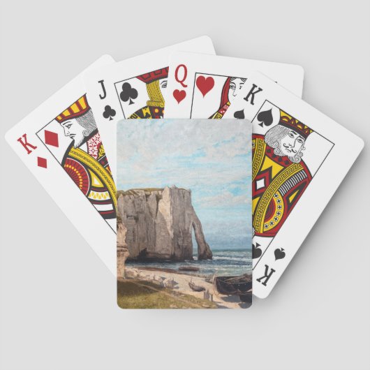 グスターヴ・クールベ - エトルタの嵐後の崖 トランプ (裏面)