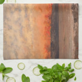 グスターヴ・クールベ - 夕焼け キッチンタオル (折り畳み)